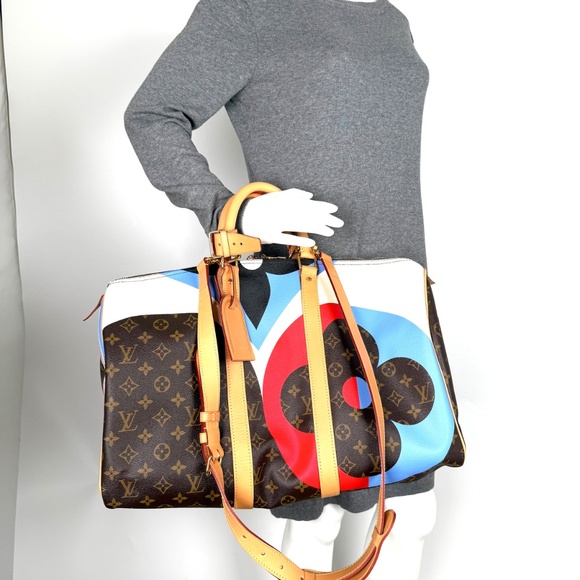 Authentic Louis Vuitton Game on Keepall 45 Bandouliere Monogram Duffle Weekender - Picture 4 of 11